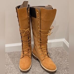 Timberland Women's Tan Lace-Up Boots
